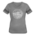 Michigan Women’s Vintage Sport T-Shirt - State Design Women’s Michigan Shirt - heather gray/charcoal