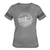 Michigan Women’s Vintage Sport T-Shirt - State Design Women’s Michigan Shirt - heather gray/charcoal