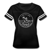 Louisiana Women’s Vintage Sport T-Shirt - State Design Women’s Louisiana Shirt - black/white