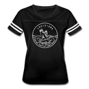 Louisiana Women’s Vintage Sport T-Shirt - State Design Women’s Louisiana Shirt - black/white