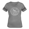 Louisiana Women’s Vintage Sport T-Shirt - State Design Women’s Louisiana Shirt - heather gray/charcoal
