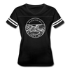 Mississippi Women’s Vintage Sport T-Shirt - State Design Women’s Mississippi Shirt - black/white