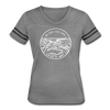 Mississippi Women’s Vintage Sport T-Shirt - State Design Women’s Mississippi Shirt - heather gray/charcoal