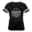 Missouri Women’s Vintage Sport T-Shirt - State Design Women’s Missouri Shirt - black/white