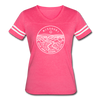 Missouri Women’s Vintage Sport T-Shirt - State Design Women’s Missouri Shirt - vintage pink/white
