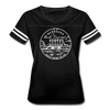 Nebraska Women’s Vintage Sport T-Shirt - State Design Women’s Nebraska Shirt - black/white