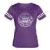 Nebraska Women’s Vintage Sport T-Shirt - State Design Women’s Nebraska Shirt - vintage purple/white