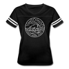 North Dakota Women’s Vintage Sport T-Shirt - State Design Women’s North Dakota Shirt - black/white