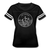Oklahoma Women’s Vintage Sport T-Shirt - State Design Women’s Oklahoma Shirt - black/white