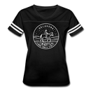Oklahoma Women’s Vintage Sport T-Shirt - State Design Women’s Oklahoma Shirt - black/white
