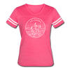 Oklahoma Women’s Vintage Sport T-Shirt - State Design Women’s Oklahoma Shirt - vintage pink/white