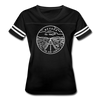 Nevada Women’s Vintage Sport T-Shirt - State Design Women’s Nevada Shirt - black/white