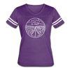 Nevada Women’s Vintage Sport T-Shirt - State Design Women’s Nevada Shirt - vintage purple/white