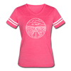 Nevada Women’s Vintage Sport T-Shirt - State Design Women’s Nevada Shirt - vintage pink/white
