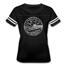 New Jersey Women’s Vintage Sport T-Shirt - State Design Women’s New Jersey Shirt - black/white