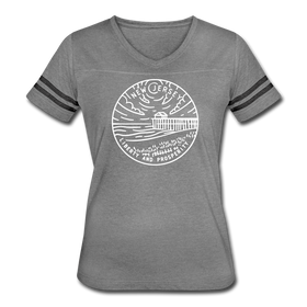 New Jersey Women’s Vintage Sport T-Shirt - State Design Women’s New Jersey Shirt - heather gray/charcoal