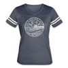 New Jersey Women’s Vintage Sport T-Shirt - State Design Women’s New Jersey Shirt - vintage navy/white