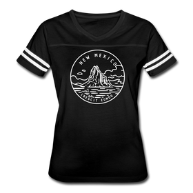 New Mexico Women’s Vintage Sport T-Shirt - State Design Women’s New Mexico Shirt - black/white