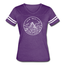New Mexico Women’s Vintage Sport T-Shirt - State Design Women’s New Mexico Shirt - vintage purple/white