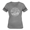 New York Women’s Vintage Sport T-Shirt - State Design Women’s New York Shirt - heather gray/charcoal