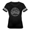 New Hampshire Women’s Vintage Sport T-Shirt - State Design Women’s New Hampshire Shirt - black/white