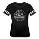 New Hampshire Women’s Vintage Sport T-Shirt - State Design Women’s New Hampshire Shirt - black/white
