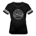 New Hampshire Women’s Vintage Sport T-Shirt - State Design Women’s New Hampshire Shirt - black/white
