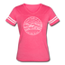 New Hampshire Women’s Vintage Sport T-Shirt - State Design Women’s New Hampshire Shirt - vintage pink/white