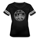 Ohio Women’s Vintage Sport T-Shirt - State Design Women’s Ohio Shirt - black/white