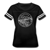 Oregon Women’s Vintage Sport T-Shirt - State Design Women’s Oregon Shirt - black/white
