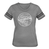 Oregon Women’s Vintage Sport T-Shirt - State Design Women’s Oregon Shirt - heather gray/charcoal