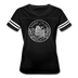 Rhode Island Women’s Vintage Sport T-Shirt - State Design Women’s Rhode Island Shirt - black/white