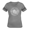 Rhode Island Women’s Vintage Sport T-Shirt - State Design Women’s Rhode Island Shirt - heather gray/charcoal