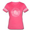 Rhode Island Women’s Vintage Sport T-Shirt - State Design Women’s Rhode Island Shirt - vintage pink/white
