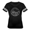 South Dakota Women’s Vintage Sport T-Shirt - State Design Women’s South Dakota Shirt - black/white