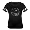 Pennsylvania Women’s Vintage Sport T-Shirt - State Design Women’s Pennsylvania Shirt - black/white