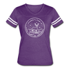 Pennsylvania Women’s Vintage Sport T-Shirt - State Design Women’s Pennsylvania Shirt - vintage purple/white