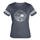 South Carolina Women’s Vintage Sport T-Shirt - State Design Women’s South Carolina Shirt - vintage navy/white