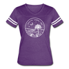 South Carolina Women’s Vintage Sport T-Shirt - State Design Women’s South Carolina Shirt - vintage purple/white