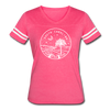 South Carolina Women’s Vintage Sport T-Shirt - State Design Women’s South Carolina Shirt - vintage pink/white