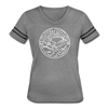 Tennessee Women’s Vintage Sport T-Shirt - State Design Women’s Tennessee Shirt - heather gray/charcoal