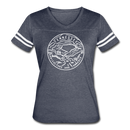 Tennessee Women’s Vintage Sport T-Shirt - State Design Women’s Tennessee Shirt - vintage navy/white