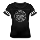 West Virginia Women’s Vintage Sport T-Shirt - State Design Women’s West Virginia Shirt - black/white