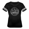 Wyoming Women’s Vintage Sport T-Shirt - State Design Women’s Wyoming Shirt - black/white