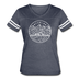 Wyoming Women’s Vintage Sport T-Shirt - State Design Women’s Wyoming Shirt - vintage navy/white
