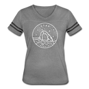 Utah Women’s Vintage Sport T-Shirt - State Design Women’s Utah Shirt - heather gray/charcoal
