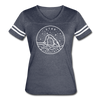 Utah Women’s Vintage Sport T-Shirt - State Design Women’s Utah Shirt - vintage navy/white