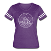 Utah Women’s Vintage Sport T-Shirt - State Design Women’s Utah Shirt - vintage purple/white