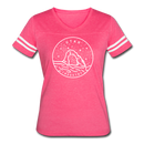 Utah Women’s Vintage Sport T-Shirt - State Design Women’s Utah Shirt - vintage pink/white