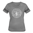 Texas Women’s Vintage Sport T-Shirt - State Design Women’s Texas Shirt - heather gray/charcoal